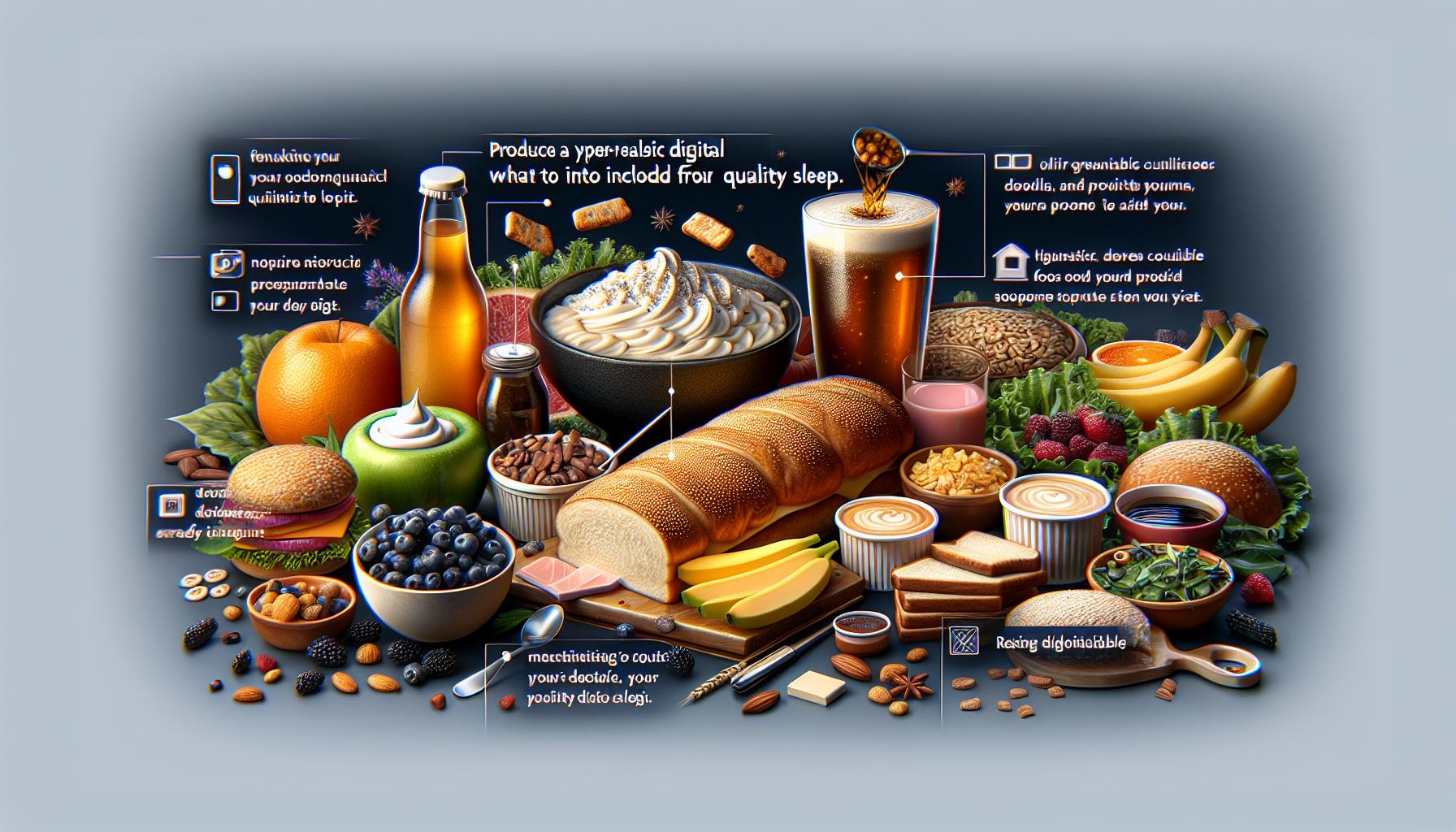 Foods and beverages that promote quality sleep: what to include and avoid in your diet.